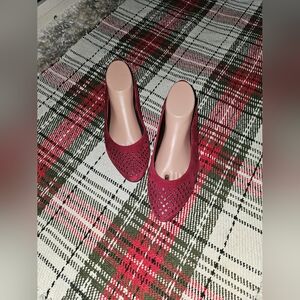 AGL Beautiful Berry Red Suede w/Studs Flats Ballet Slipons 11/41 EXCELLENT!